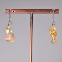 Boucles chips Citrine chauffée