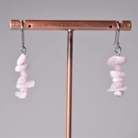 Boucles chips Kunzite