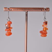 Boucles chips Cornaline