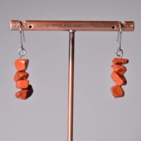 Boucles chips Jaspe Rouge