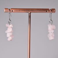 Boucles chips Quartz Rose