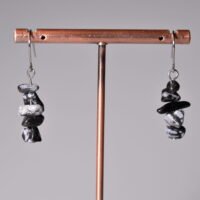 Boucles chips Obsidienne Mouchetée