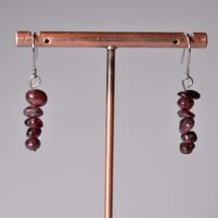 Boucles chips Grenat