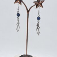 Boucles d'oreilles Opale bleue