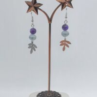 Boucles d'oreilles Améthyste et Verre