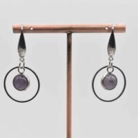 Boucles d'oreilles Améthyste géométriques