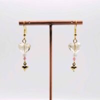 Boucles d'oreilles Labradorite et Rubellite