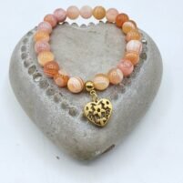 Bracelet Agate orange du Botswana