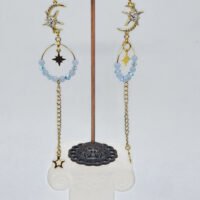 Boucles d'oreilles Angélite et Cristal