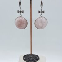 Boucles d'oreilles Quartz rose