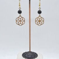 Boucles d'oreilles Onyx mandala