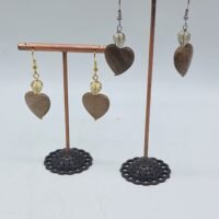 Boucles d'oreilles Bois fossilisé