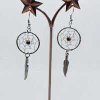 Boucles d'oreilles Oeil de tigre Attrape-Rêves