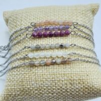 Bracelet chaine pierres facettées