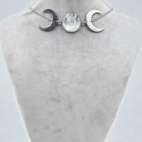 Collier triple lune Cristal de roche