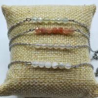 Bracelet chaine pierres facettées