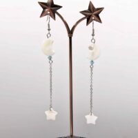 Boucles d'oreilles Nacre et cristal