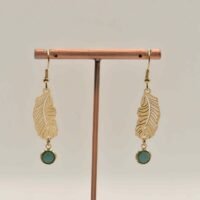 Boucles d'oreilles Turquoise tibétaine