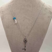 Sautoir Apatite et Cristal de roche