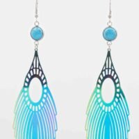 Boucles d'oreilles Howlite teintée