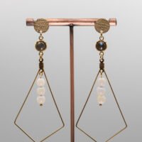 Boucles d'oreilles Labradorite et Nacre