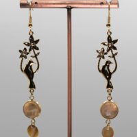 Boucles d'oreilles Nacre et Cristal de roche