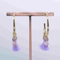 Boucles d'oreilles "Bohème" Kunzite