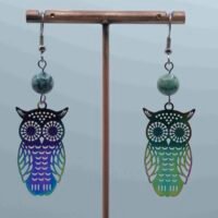 Boucles d'oreilles Turquoise Africaine (Jaspe)