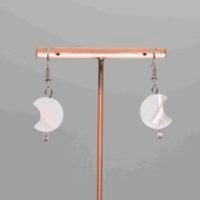 Boucles d'oreilles lune Nacre