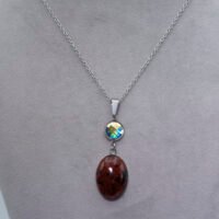 Pendentif Obsidienne acajou