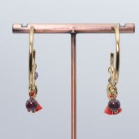 Boucles d'oreilles bohème Grenat