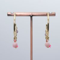 Boucles d'oreilles bohème Opale rose des Andes