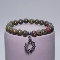 Bracelet Jaspe sanguin / Héliotrope