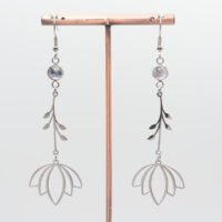 Boucles d'oreilles Péristérite lotus