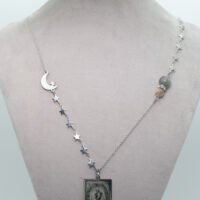 Sautoir le Monde Labradorite et Pierre de Soleil