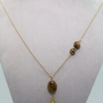 Sautoir Oeil de tigre Oeil de la providence