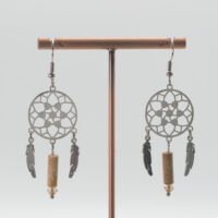 Boucles d'oreilles Jaspe paysage