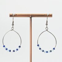 Boucles d'oreilles Aigue marine/lapis lazuli