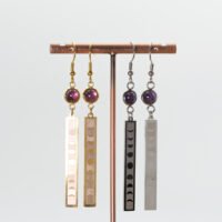 Boucles d'oreilles Améthystes phases de la Lune