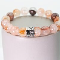 Bracelet Quartz Hématoïde rouge