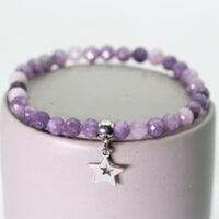 Bracelet Sugilite facettée