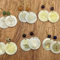 Boucles d'oreilles Nacre dorées