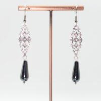 Boucles d'oreilles gouttes Hématite