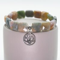 Bracelet carré Agate indienne