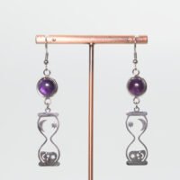 Boucles d'oreilles Améthyste sablier