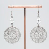 Boucles d'oreilles Cristal de roche oeil de la providence