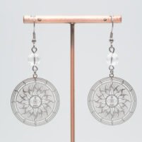 Boucles d'oreilles Cristal de roche oeil de la providence