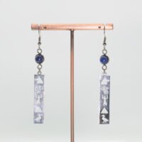 Boucles d'oreilles Lapis Lazuli hiéroglyphes