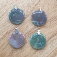 Pendentifs ronds Agate indienne