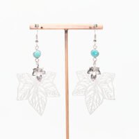 Boucles d'oreilles Turquoise tibétaine